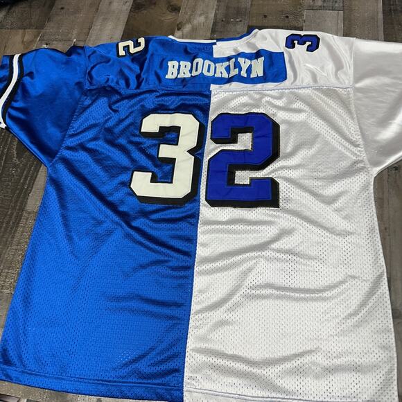 City Athletics Brooklyn Jersey XXL #32 Blue/White New York Rap HIp Hop - Picture 5 of 9